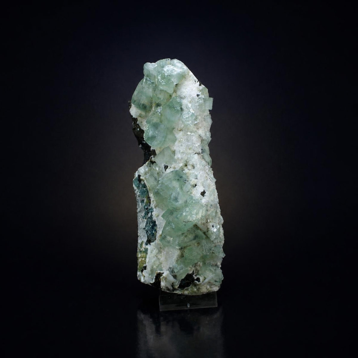 Natural Green Apophyllite with Heulandite Crystal Specimen – India