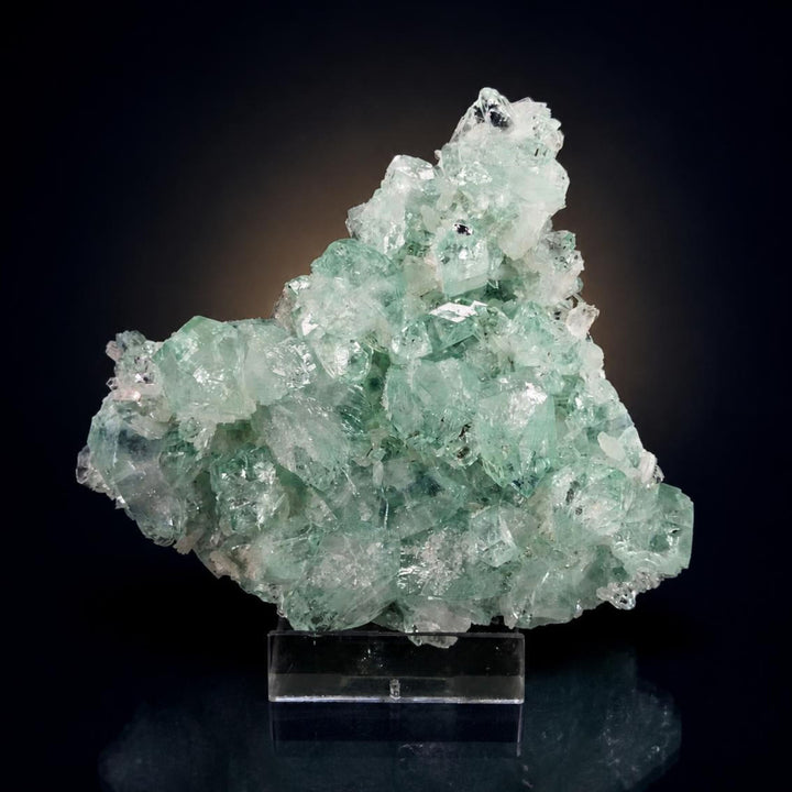 Green Apophyllite Tabular Crystal Cluster on Matrix — India | 110 g | 10 × 9 × 2 cm