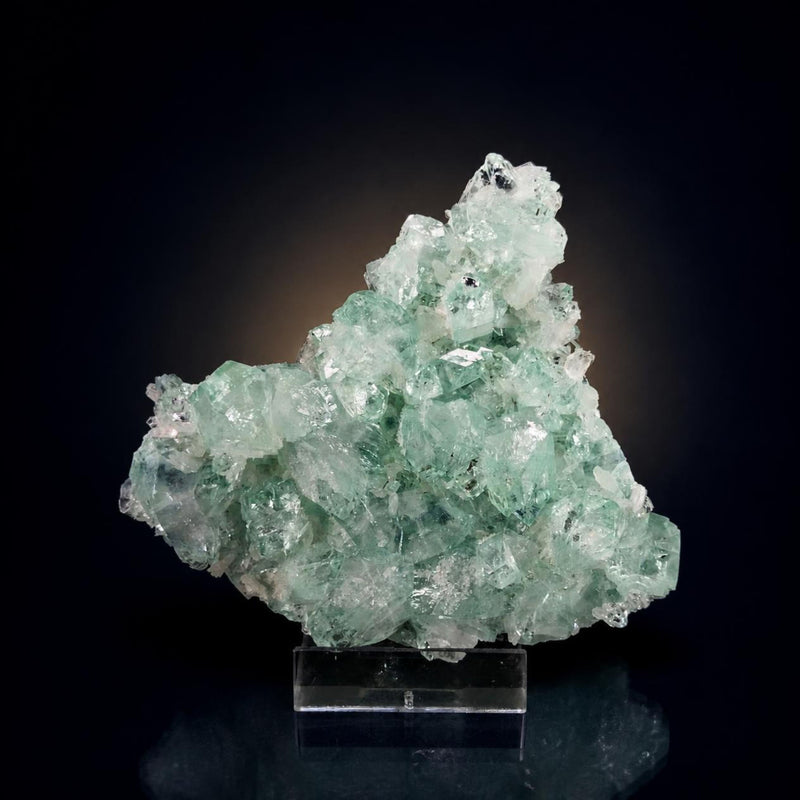 Natural Green Apophyllite Crystal Matrix Mineral Specimen from India 110 gm 10 × 9 × 2 cm