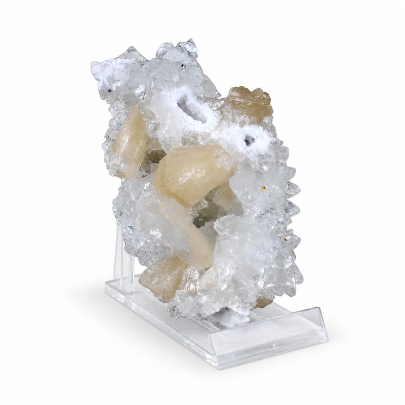 Stilbite & Apophyllite Crystal Cluster | 10 × 6 × 5 cm | 160 g