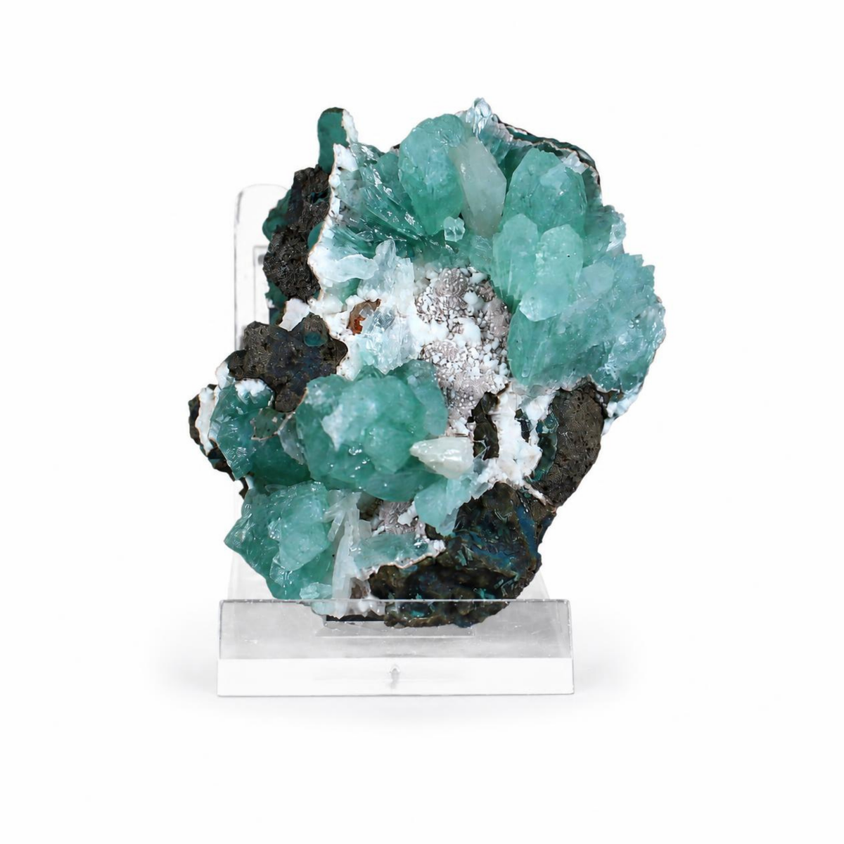 Fluorapophyllite-(K) Green Apophyllite with Stilbite | Collector Mineral | 110g