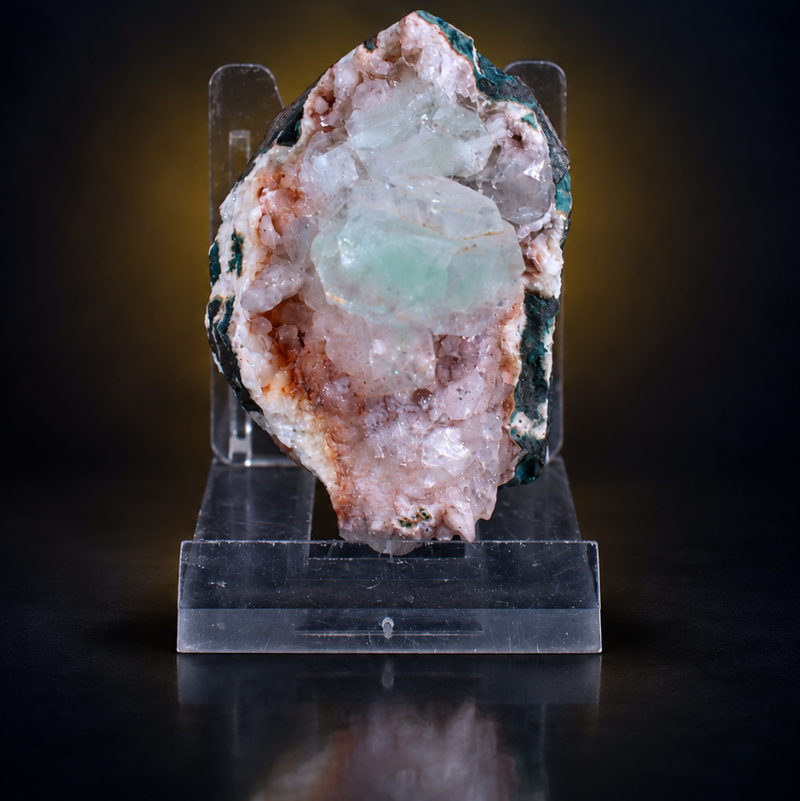 Apophyllite Tabular Crystal Group with Heulandite | 80 g | 5 × 3 × 3 cm