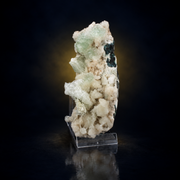 Natural Green Apophyllite with Heulandite and Stilbite on Matrix – 220 g
