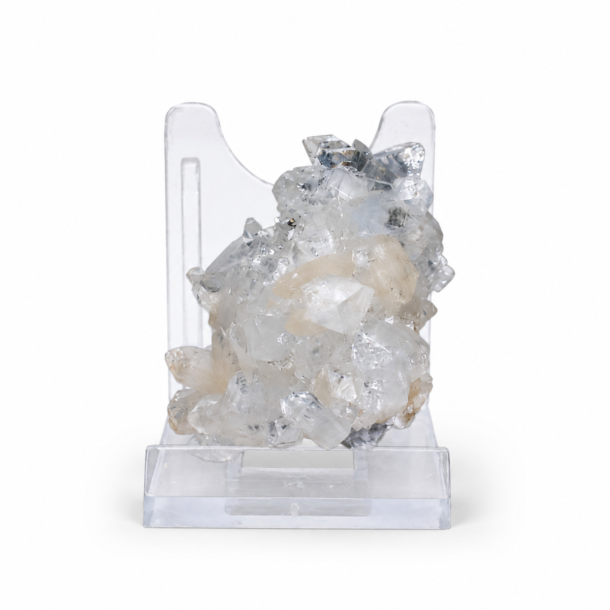 Natural Apophyllite with Stilbite Crystal Cluster – 40 g
