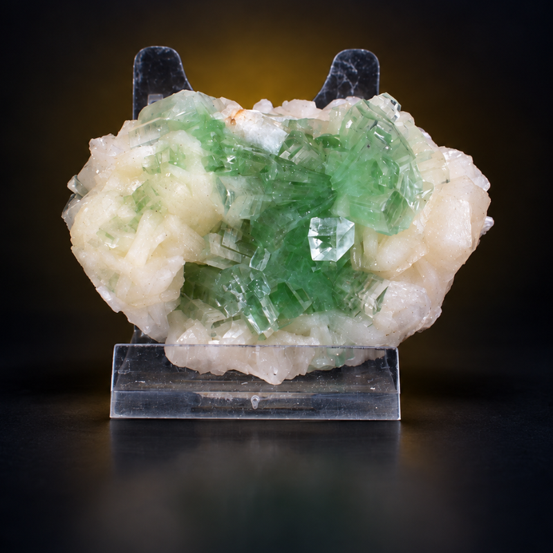 Green Apophyllite Tabular Crystal Group | 90 g | 7 × 4 × 3 cm