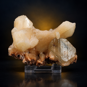 Natural Orange Stilbite with Calcite Crystal Specimen – 120g