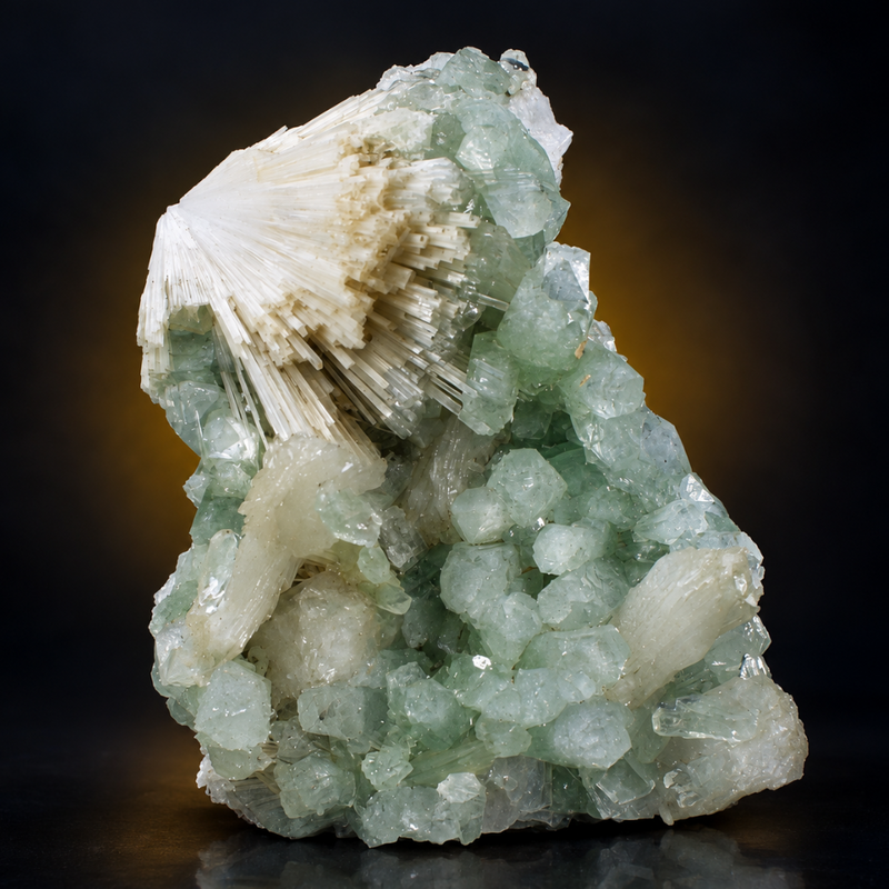 Green Apophyllite Tabular Crystal Group | 380 g