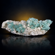 Natural Green Apophyllite with Mordenite Heulandite Crystal Specimen – India