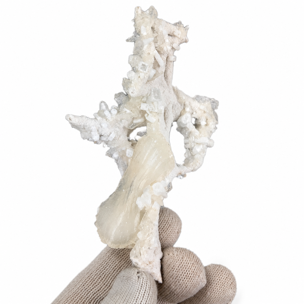 Natural Stilbite with Heulandite Crystal Cluster – 50 g