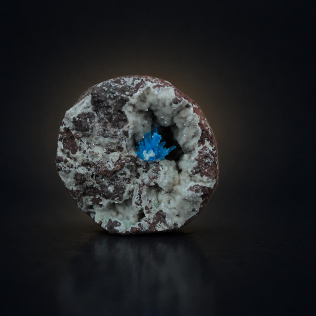 Natural Cavansite Crystal Matrix – Mineral Specimen from India