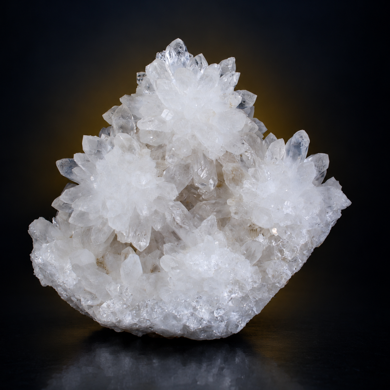 Clear Quartz Radiating Prismatic Crystal Cluster | 1970 g | 10 × 9 × 7 cm