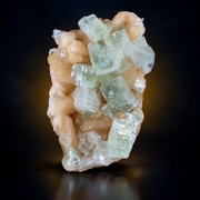Natural Green Apophyllite with Heulandite Crystal Specimen – India