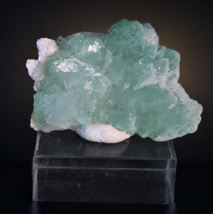 Green Apophyllite Tabular Crystal Cluster on Matrix — India | 130 g | 5 × 6 × 4 cm