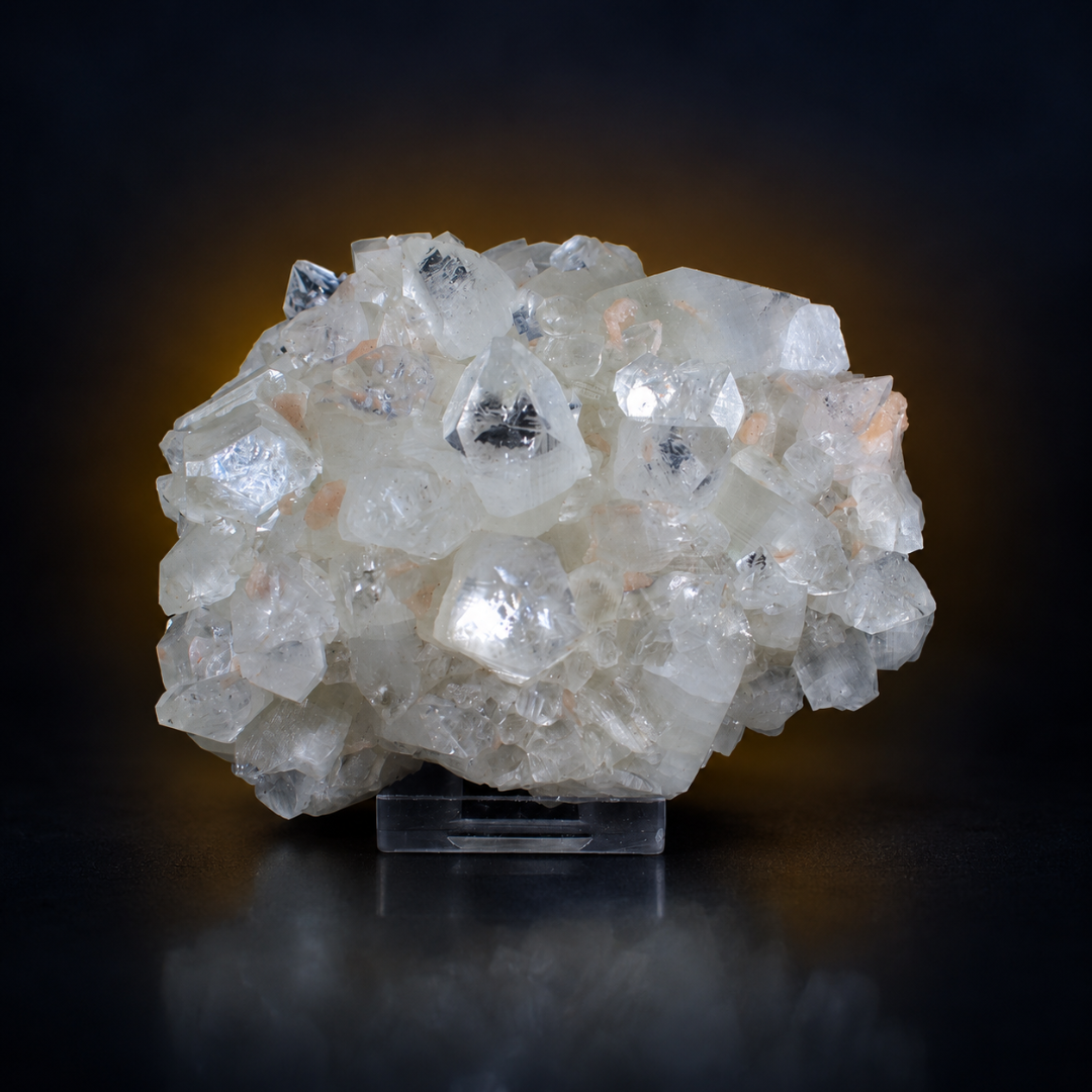 Natural Apophyllite with Heulandite Matrix Crystal Specimen – India