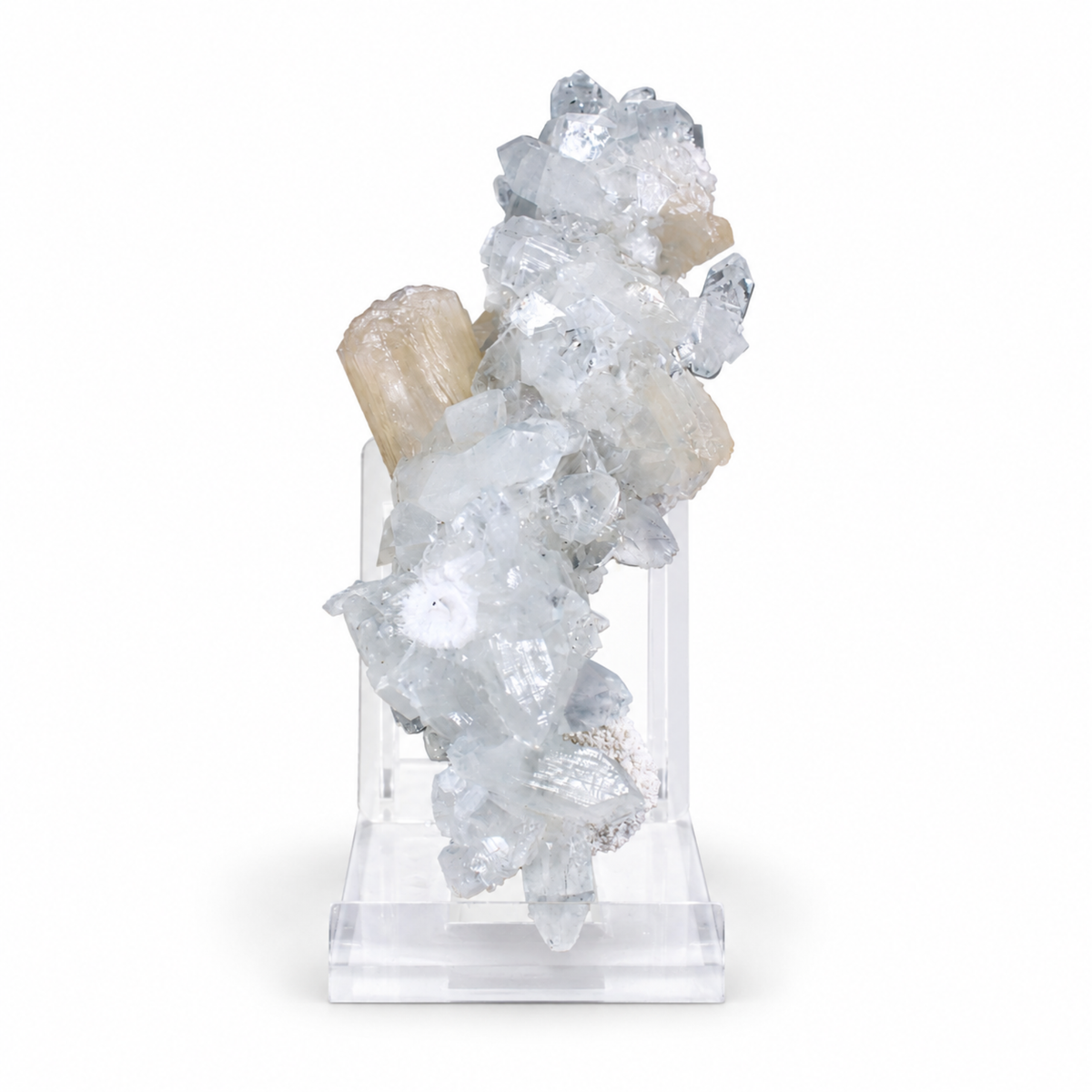 Apophyllite & Stilbite Crystal Cluster | 11 × 5 × 4 cm | 90 g