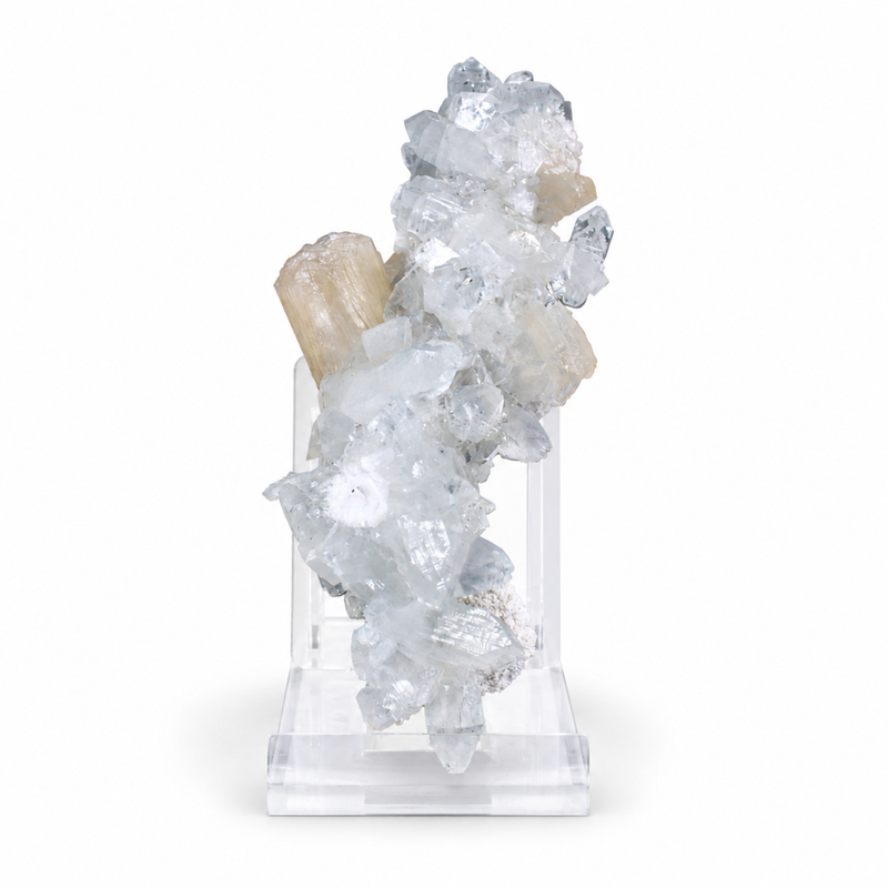 Apophyllite & Stilbite Crystal Cluster | 11 × 5 × 4 cm | 90 g