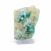 Natural Green Apophyllite with Stilbite Crystal Matrix Mineral Specimen from India 22 gm 11 × 7 × 2 cm