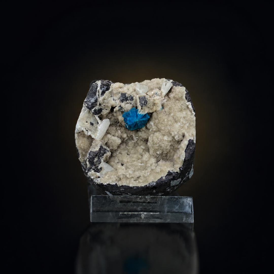 Natural Cavansite Crystal Matrix – Mineral Specimen from India