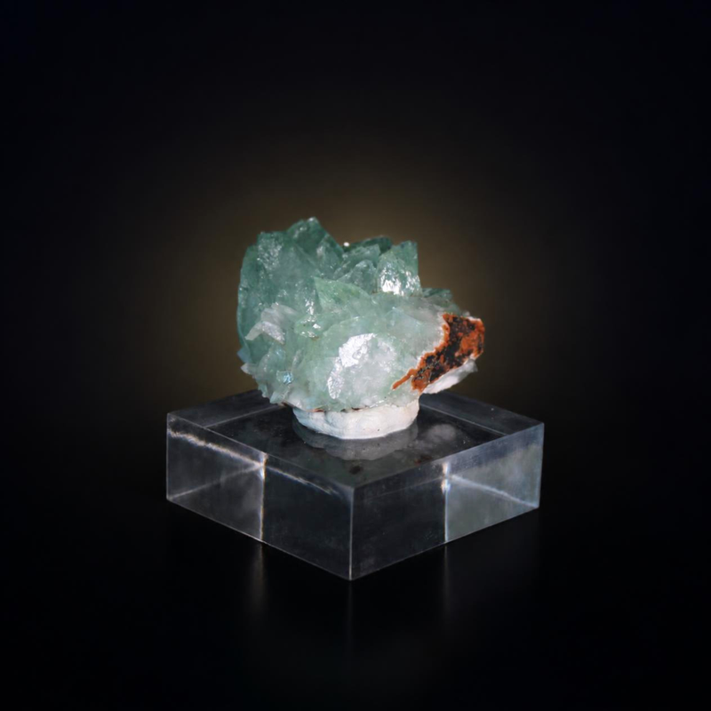 Natural Green Apophyllite Crystal Matrix – Mineral Specimen from India