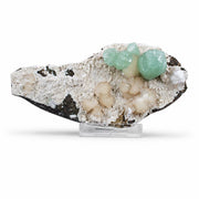 Natural Green Apophyllite with Stilbite Crystal Specimen – 835 gm | 20 × 9 × 6 cm