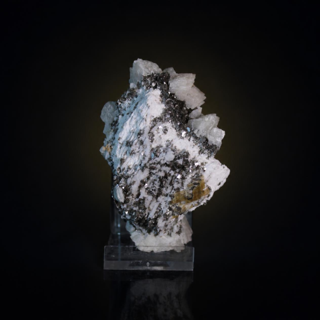 Apatite and Pyrite and Tourmaline specimen — India, 180 g.