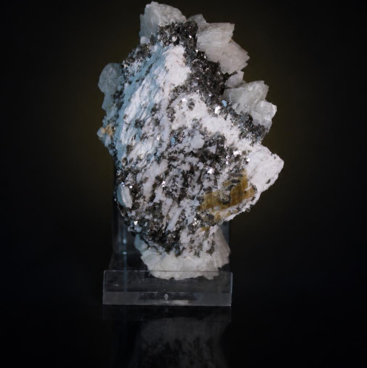 Apatite and Pyrite and Tourmaline specimen — India, 180 g.