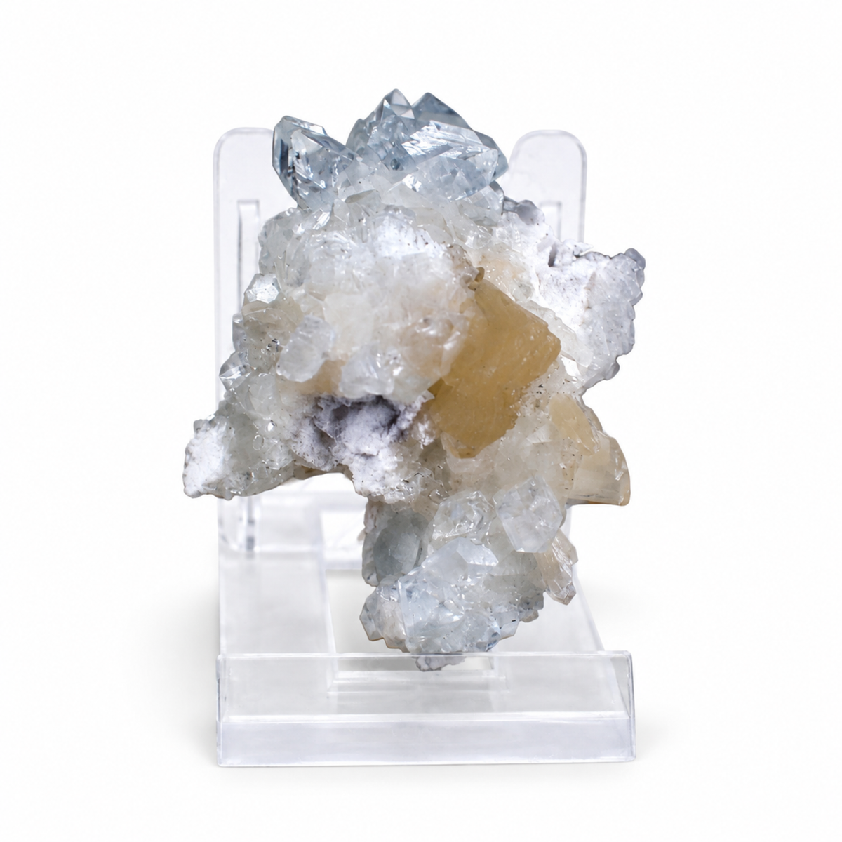 Natural Apophyllite with Stilbite Crystal Cluster – 40 g