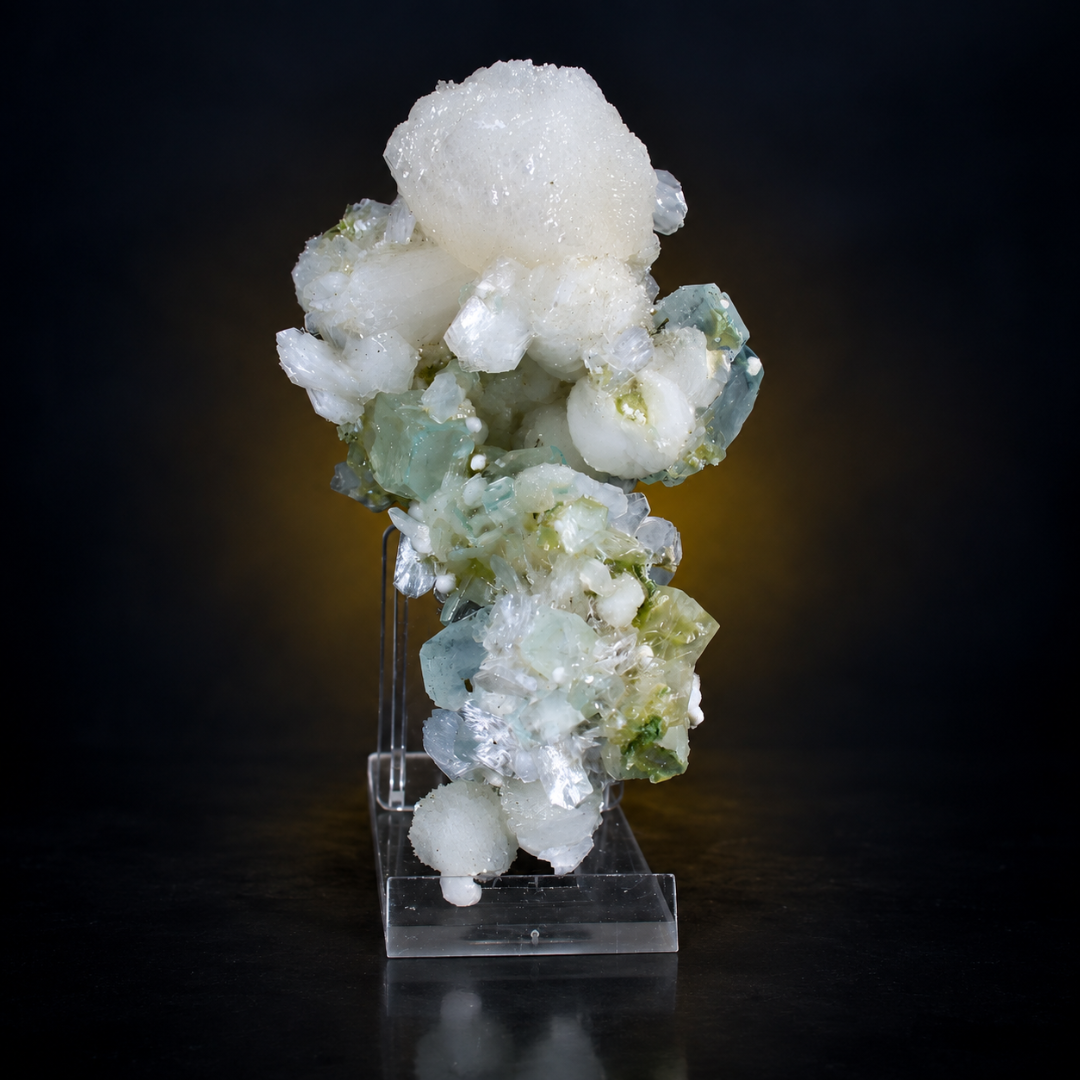 Apophyllite with White Stilbite Crystals – Natural Mineral Specimen