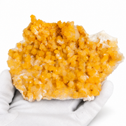 Natural Orange Calcite with  Stilbite Crystal Cluster 180 g