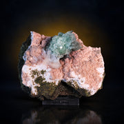 Natural Green Apophyllite with Heulandite Crystal Specimen – India