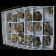 Natural Stilbite with Heulandite &amp; Calcite – 18 Piece Mineral Lot from India