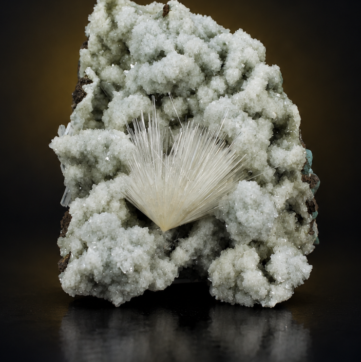 Mesolite Radiating Crystal Spray | 140 g | 8 × 6 × 5 cm