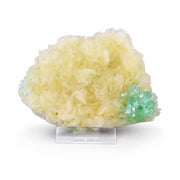 Natural Green Apophyllite with Stilbite Crystal Matrix Mineral Specimen from India 260 gm 10 × 8 × 2 cm