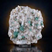 Natural Green Apophyllite with Heulandite Crystal Specimen – India