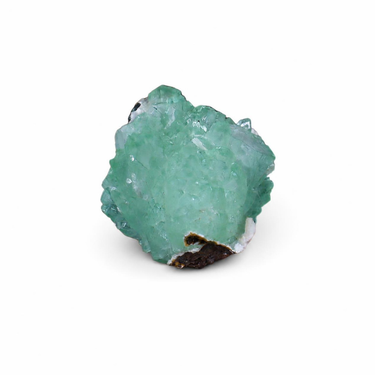 Green Apophyllite Crystal Specimen Natural Indian Mineral 6 × 5 × 6 cm | 130 g