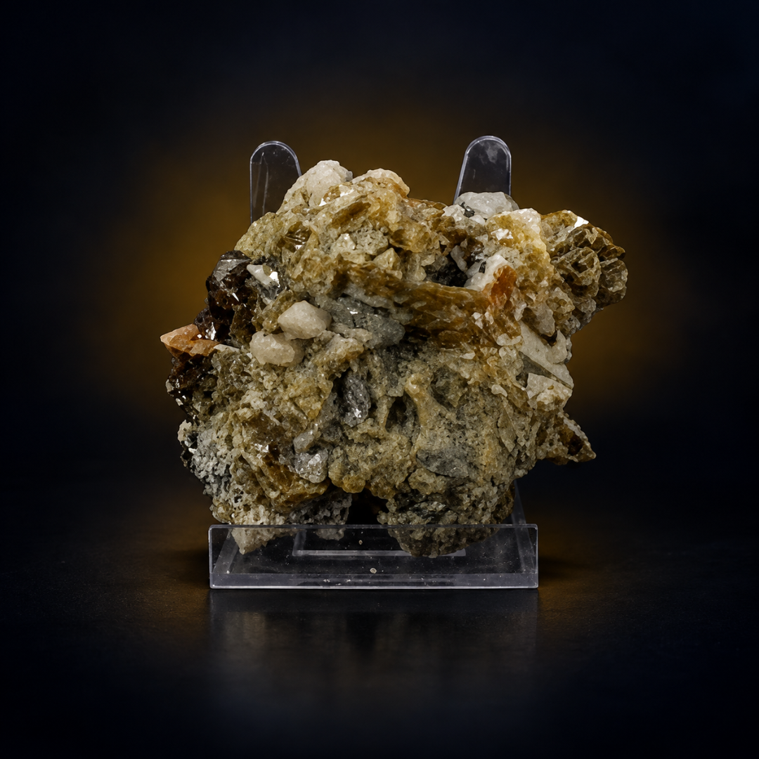Natural Fluorescent Transparent Apatite Crystal with Pyrite & Calcite Inclusions