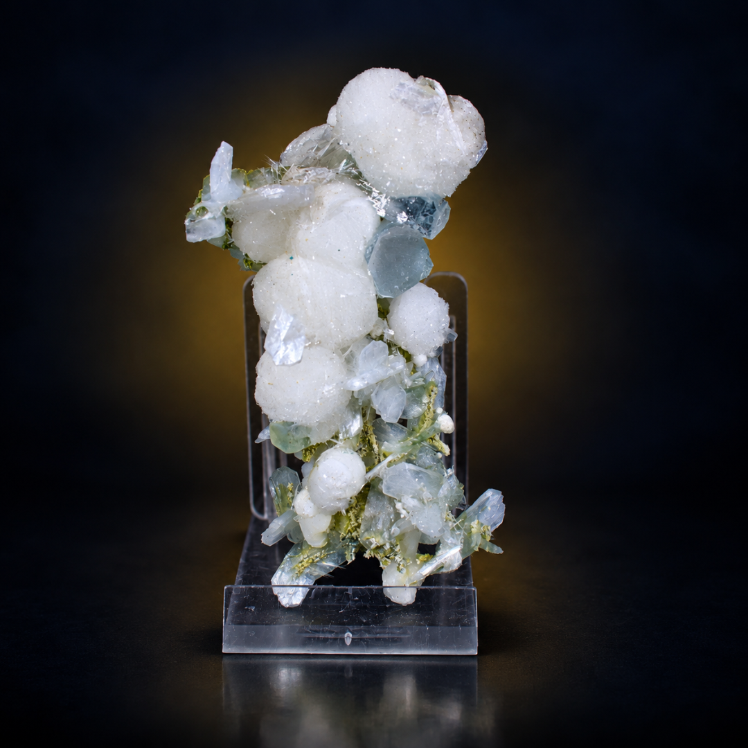 Natural Okenite with Apophyllite &amp; Heulandite Mineral Specimen – 600g