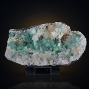 Natural Green Apophyllite, Stilbite with Heulandite Crystal Specimen – India