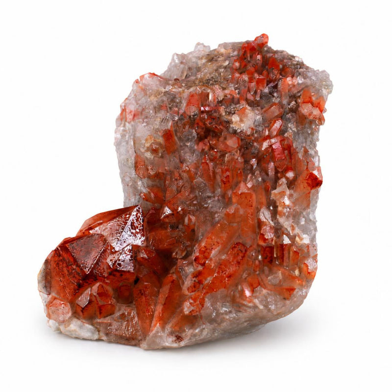 Red Hematoid Quartz Prismatic Crystal Group | 590 g | 15 × 9 × 6 cm
