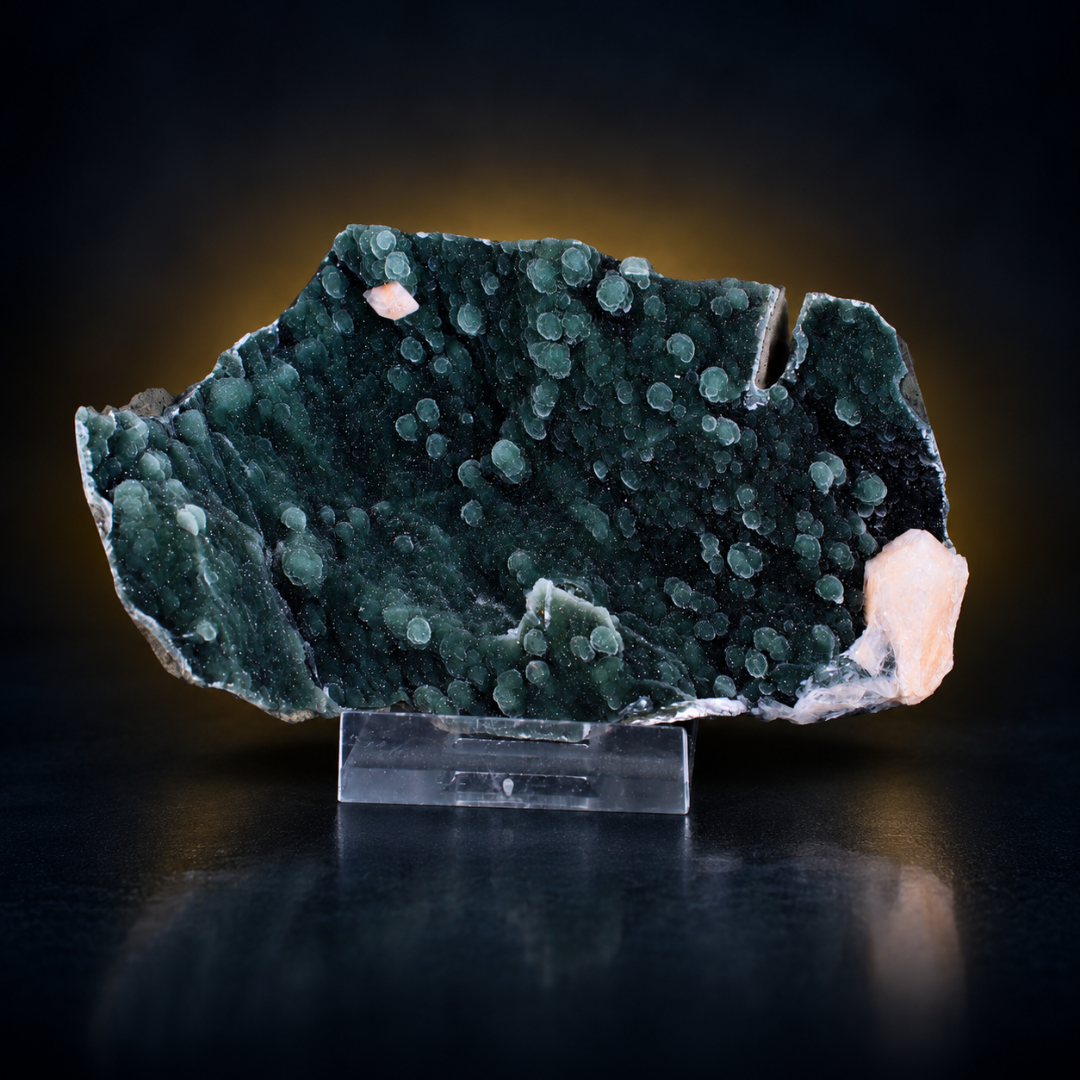 Natural Chalcedony with Heulandite Matrix Mineral Specimen – India