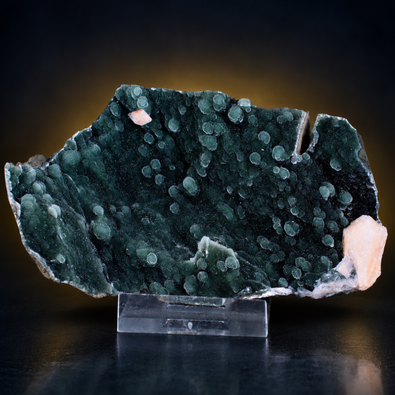 Chalcedony Botryoidal Crust with Heulandite on Matrix — India | 230 g | 11 × 6 × 3 cm