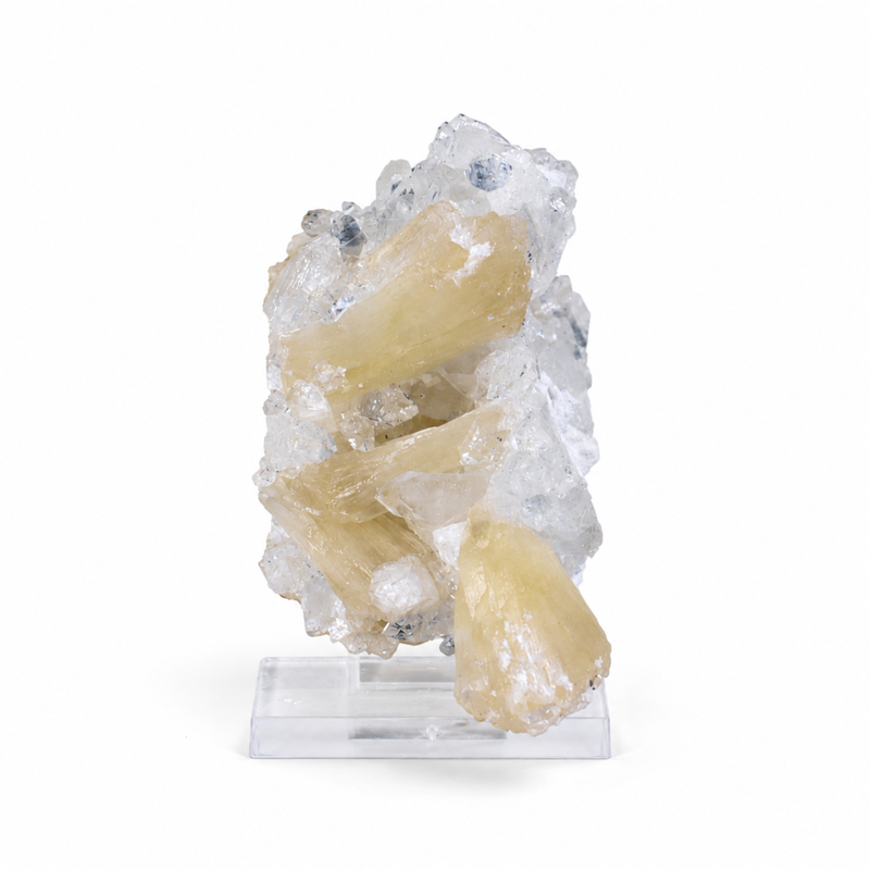 Apophyllite & Stilbite Crystal Cluster | Deccan Traps Maharashtra India | 8×7×5 cm | 120g