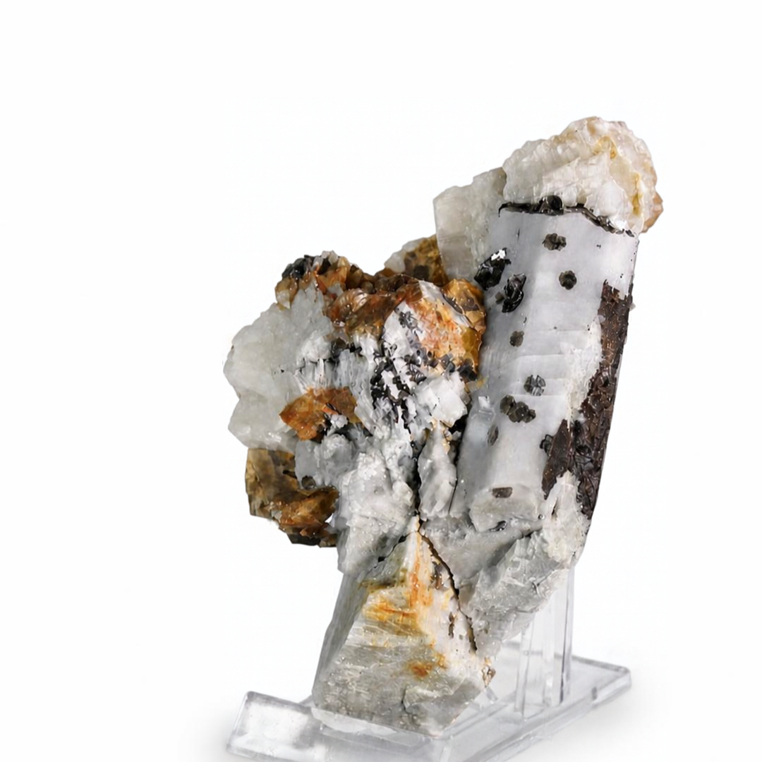 Apatite and Pyrite and Tourmaline specimen — India, 280 g.