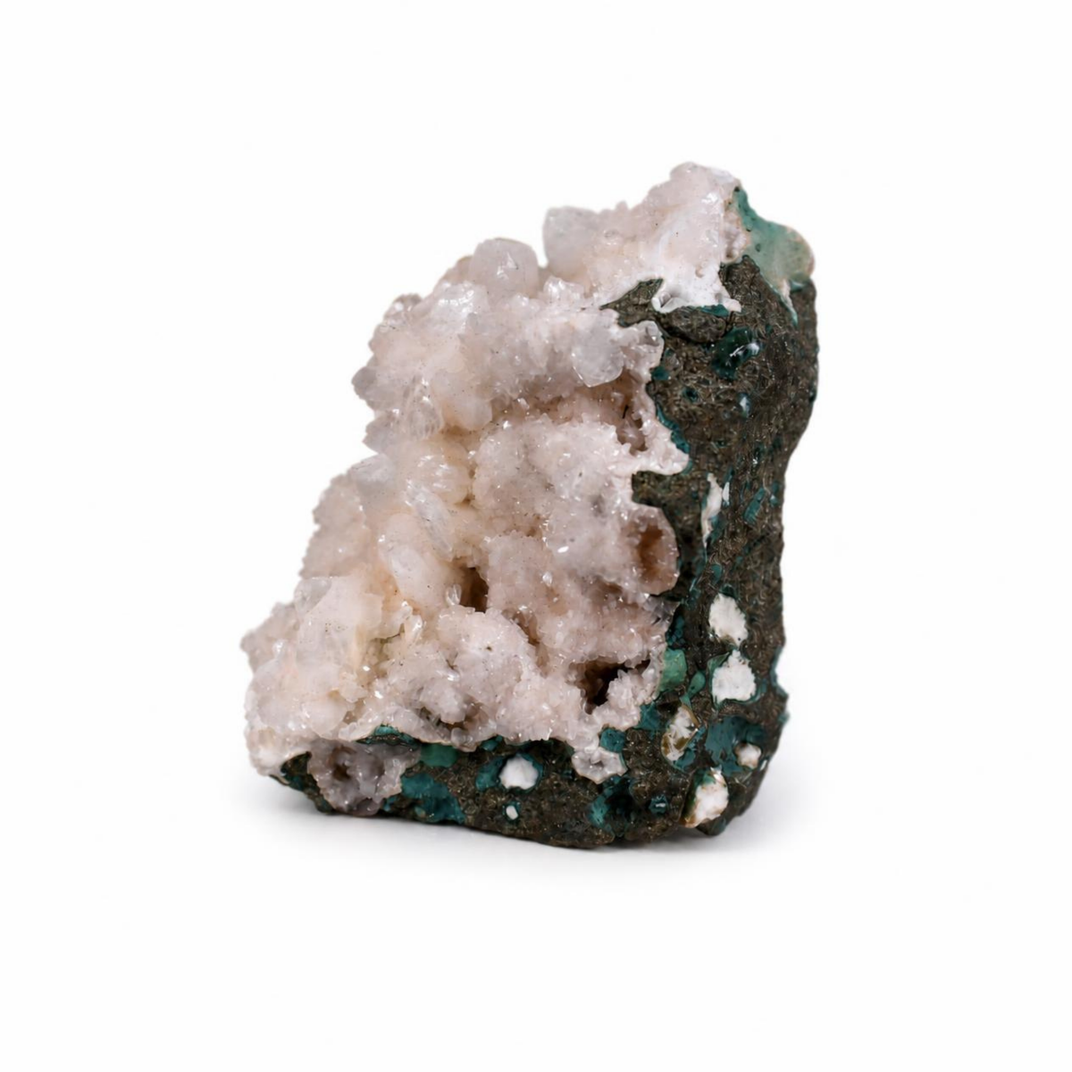 Pink Heulandite Crystal Cluster with Stilbite Natural Zeolite Specimen