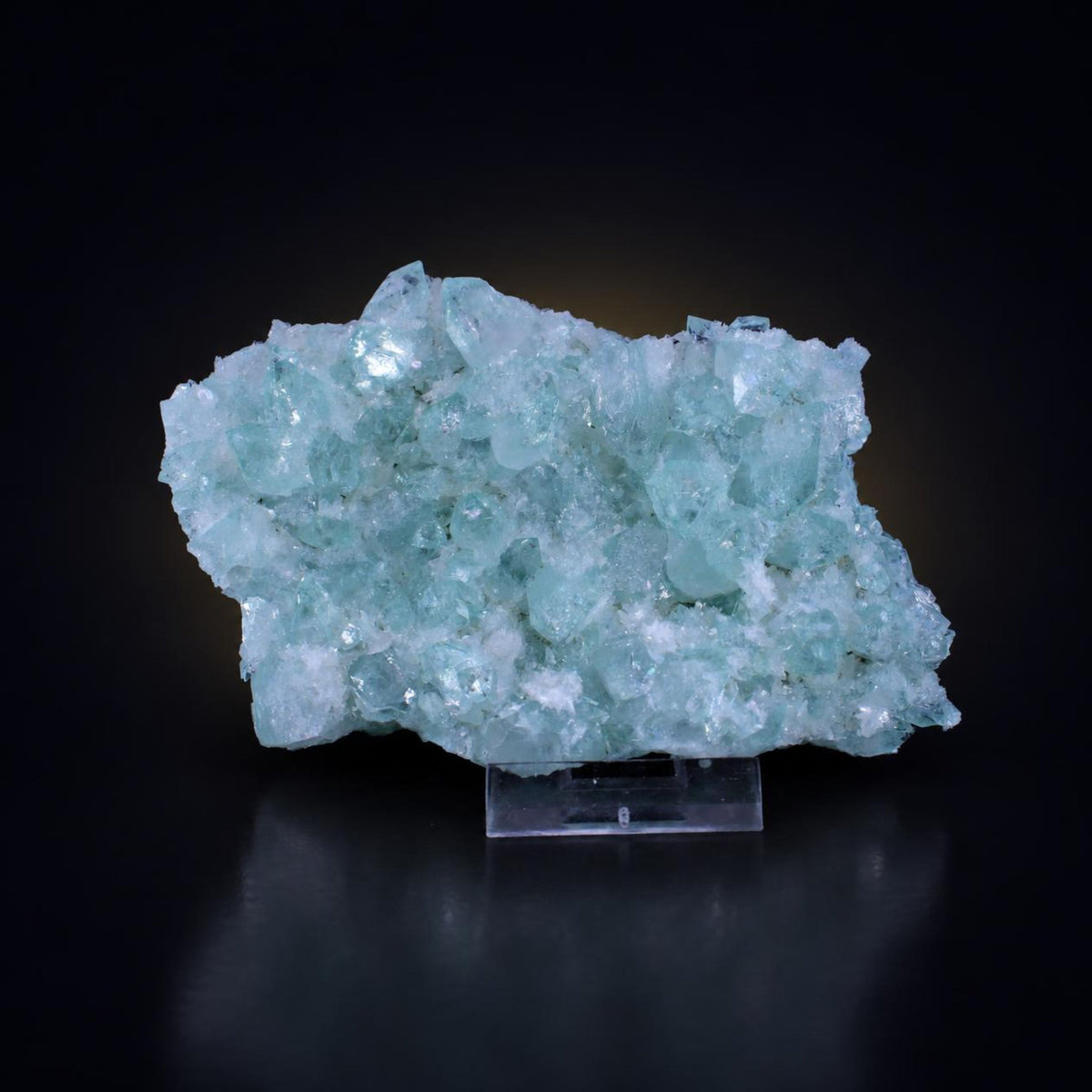 Natural Green Apophyllite Crystal Matrix Mineral Specimen from India 200 gm 14 × 8 × 2 cm