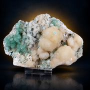 Natural Green Apophyllite with Heulandite Matrix Mineral Specimen