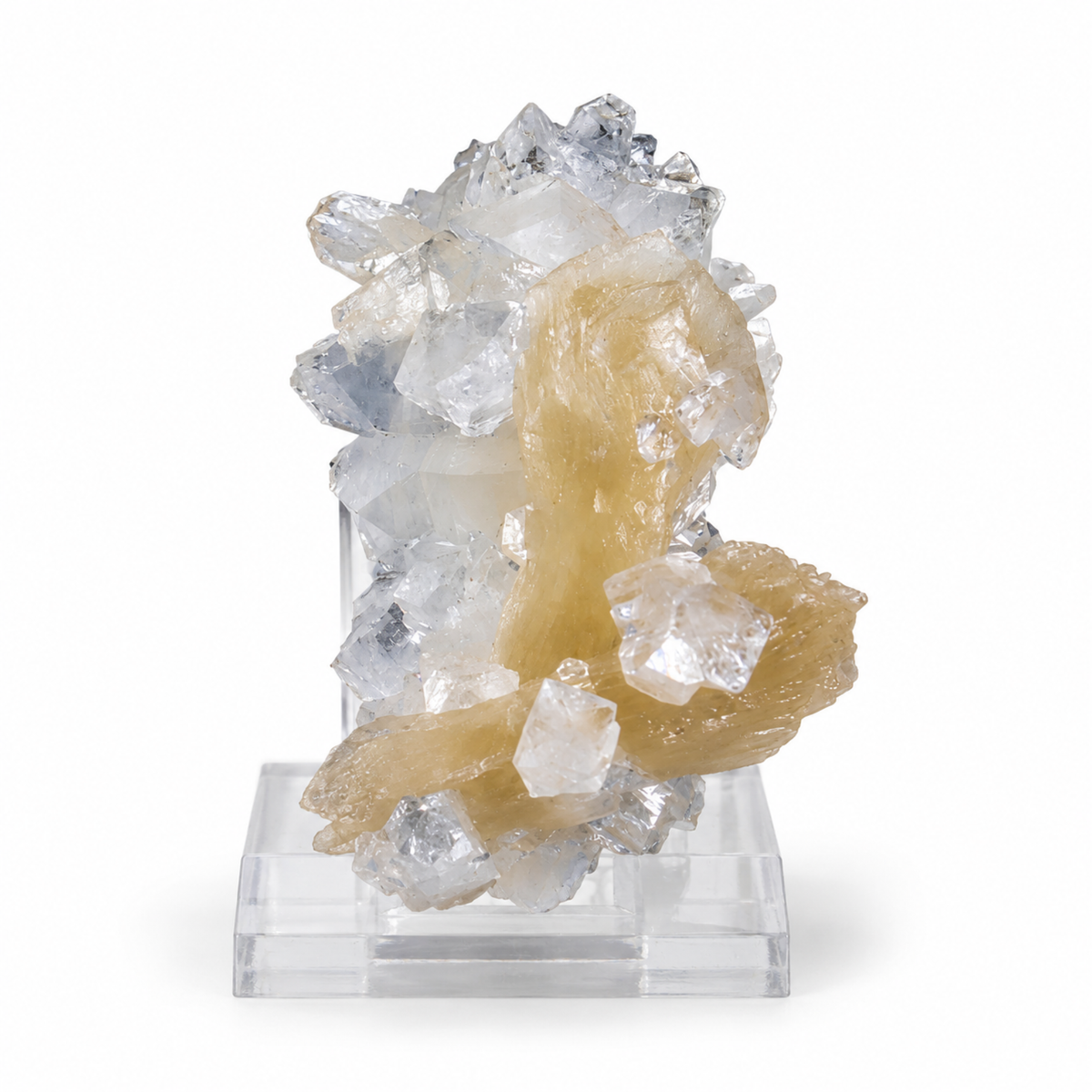 Natural Apophyllite with Stilbite Crystal Cluster – 30 g