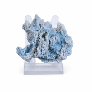 Blue Chalcedony & White Mordenite Crystal 6 × 7 × 4 cm