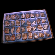 Natural Orange Stilbite &amp; Heulandite Crystal Lot – 32 Pieces from India