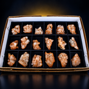 Natural Orange Peach Stilbite Crystal Specimen Lot – 18 Pieces